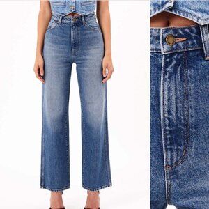 ROLLA'S Heidi high rise loose straight wide leg jean in vintage blue size 31